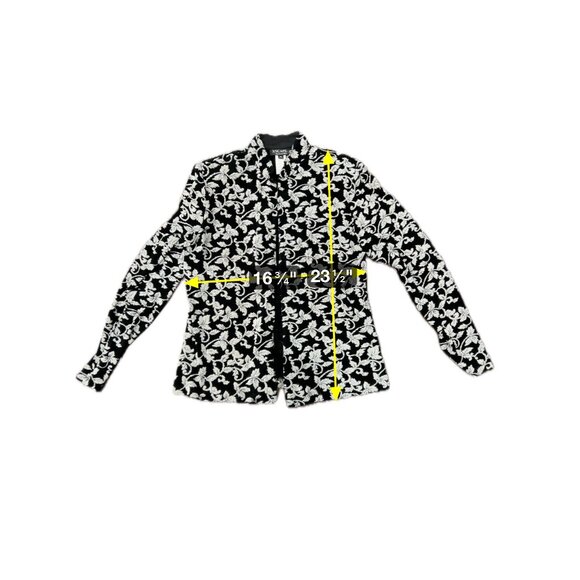 Xscape Joanna Chen Womens Black Silver Floral Two Piece Set Sz Medium - Picture 7 of 11